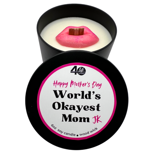 World's Okayest Mom Mother's Day Soy Candle