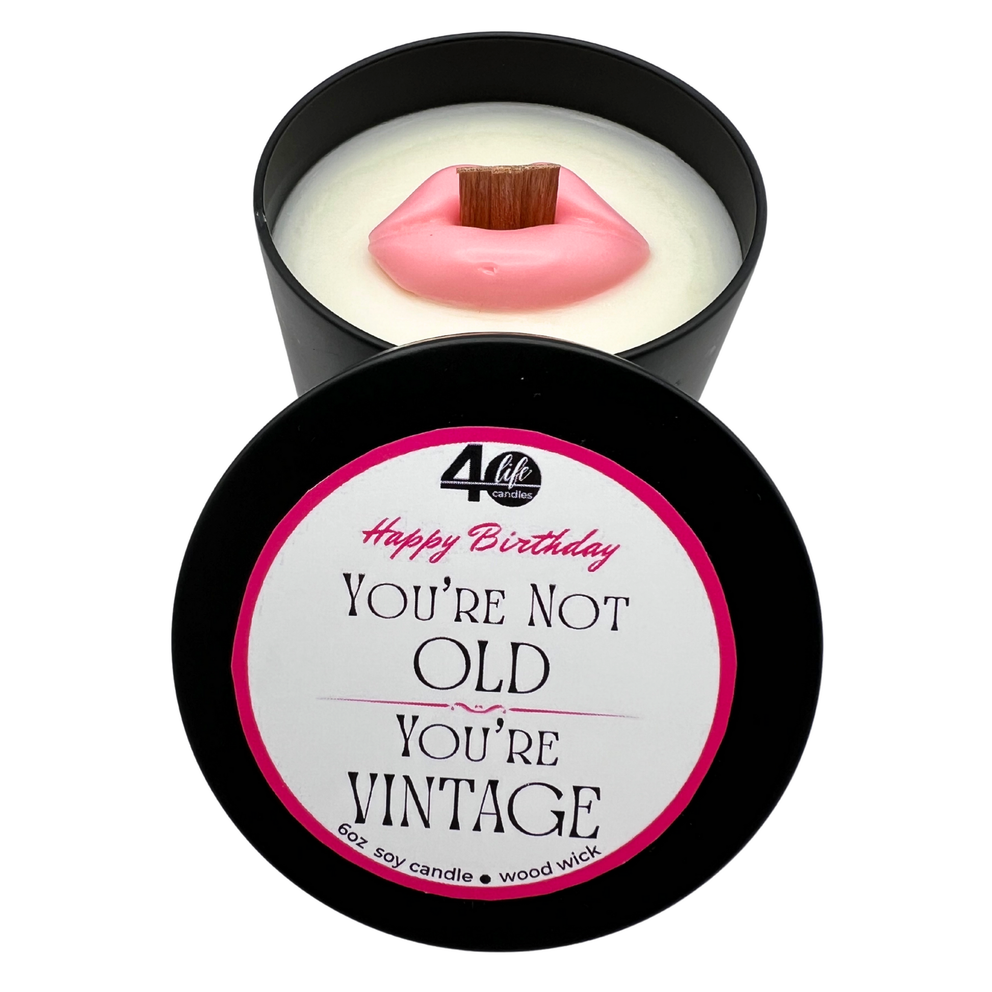 Happy Birthday Soy Candle with Wood Wick