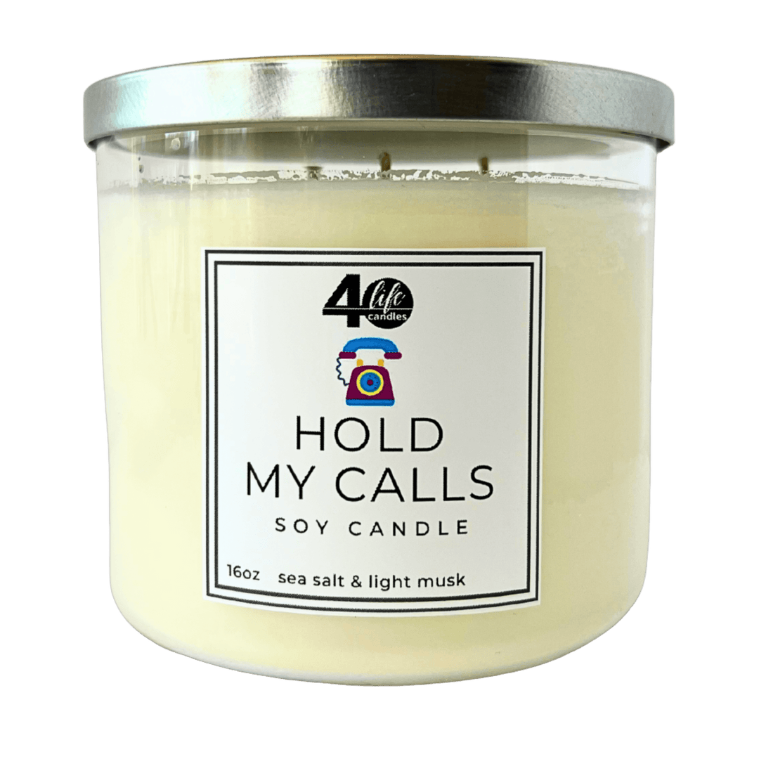 Soy Candle with silver lid and 3-cotton wicks