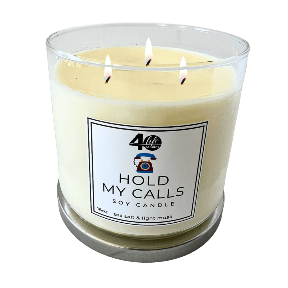 Soy candle with 3 cotton wicks