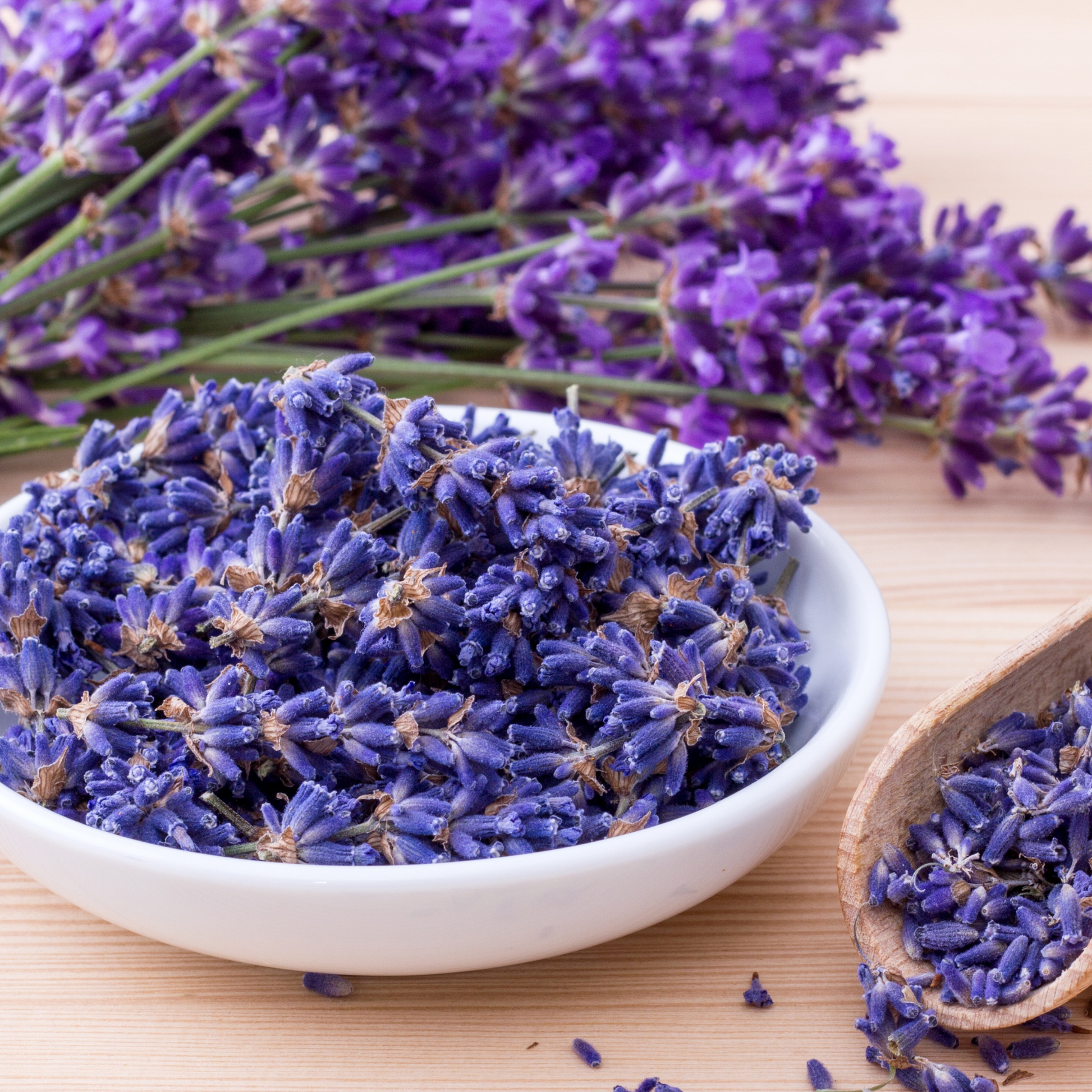 Lavender on a wood table